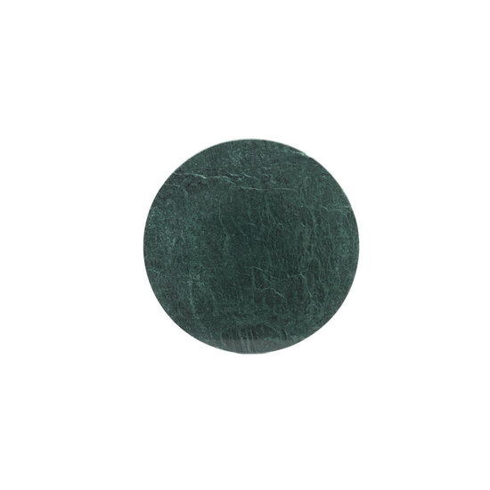 Bijzettafel RICKERD &Oslash;61x41cm groen marmer blad en antiek bronze voet