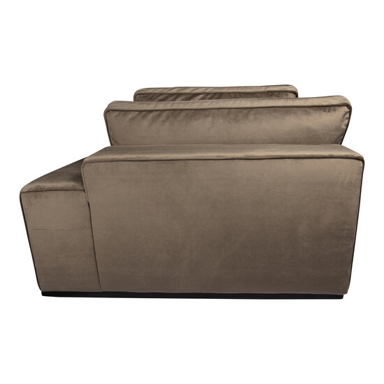 Bank BLOCK taupe sofa chaise met armleuning rechts element 