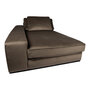 Bank BLOCK taupe sofa chaise met armleuning links element 